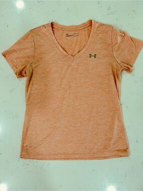 Under Armour Women's Peach Heather V-Neck Tee